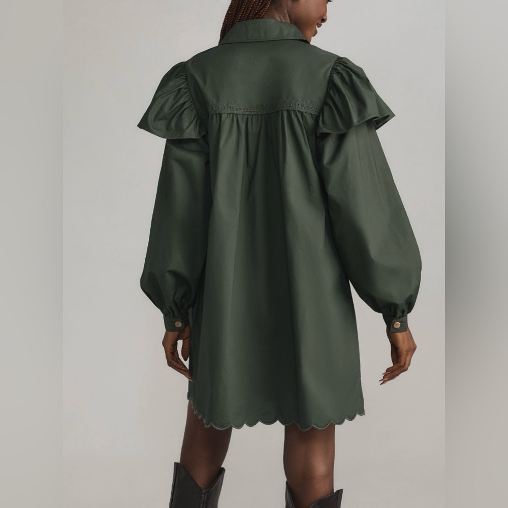 Farm Rio Collared Button Front Shift Mini Dress, Size S - Picture 3 of 10
